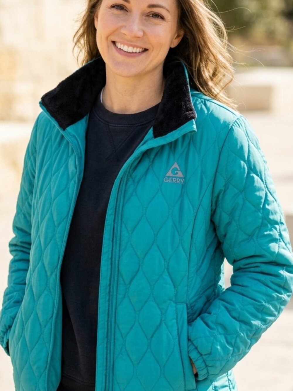GERRY Teal Quilted Lightweight Jacket | Size XL